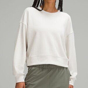 Lululemon Softstreme Perfectly Oversized Cropped Crew - White Opal